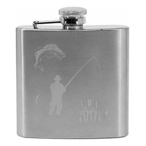 Lucca di Maggio® Ocelová kapesní lahev - placatka rybář 180 ml v dárkovém balení - 97131