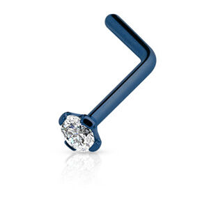 Šperky4U Piercing do nosu, modrá barva - N01051-B