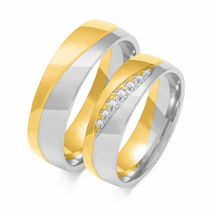 SOFIA zlatý dámský snubní prsten ZSOE-216WYG+WG