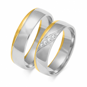SOFIA zlatý pánský snubní prsten ZSOE-207MYG+WG