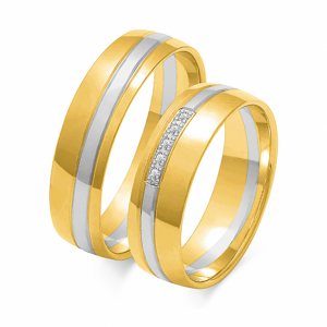 SOFIA zlatý pánský snubní prsten ZSOE-206MYG+WG