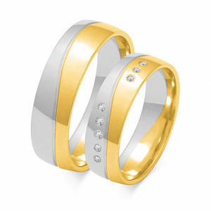 SOFIA zlatý pánský snubní prsten ZSOE-92MYG+WG