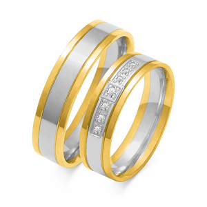 SOFIA zlatý pánský snubní prsten ZSOE-32MYG+WG