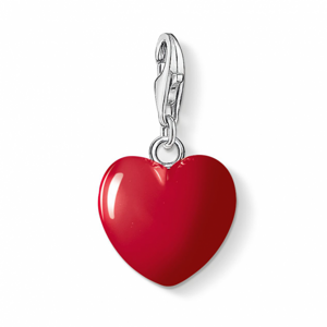 THOMAS SABO přívěsek charm Red heart silver 0016-007-10