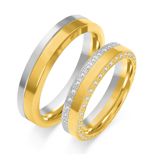 SOFIA zlatý pánský snubní prsten ZSOP-28MYG+WG