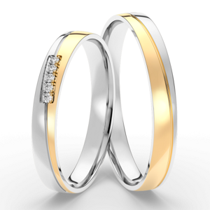 SOFIA zlatý pánský snubní prsten ML65/BK-3MBI