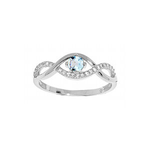 Brilio Silver Okouzlující stříbrný prsten s topazem Precious Stone SR00716TP 52 mm