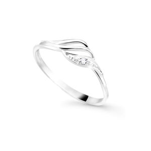 Cutie Diamonds Půvabný prsten z bílého zlata s briliantem DZ8023-00-X-2 55 mm