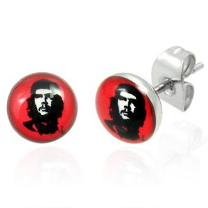 Ocelové náušnice Che Guevara 7 mm