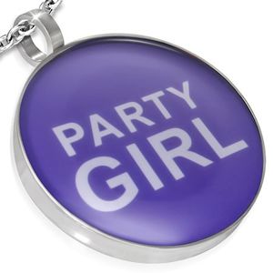 Ocelový přívěsek - PARTY GIRL