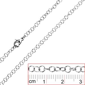 Ocelový řetízek - jednoduchá kruhová očka - Tloušťka: 0,6 mm