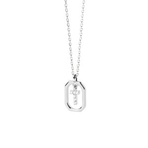 PDPAOLA Půvabný stříbrný náhrdelník písmeno "T" LETTERS CO02-531-U (řetízek, přívěsek)