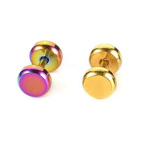 Piercing do ucha z oceli barevný - Barva piercing: Zlatá
