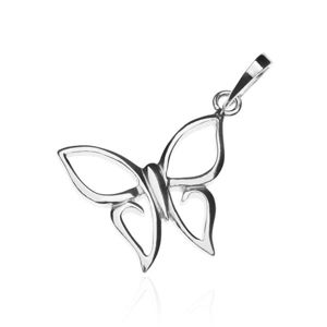 Přívěsek ze stříbra 925 - motýlek se špičatými křídly