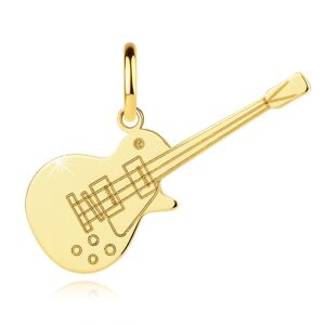 Přívěsek ze zlata 585 - elektrická kytara s detailním gravírováním