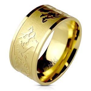 Prsten z nerezavějící oceli se symbolem draka - Velikost: 65