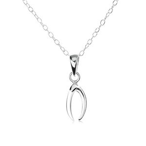 Stříbrný náhrdelník 925, řetízek s oválnými očky, malá podkova