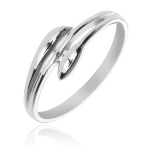 Stříbrný prsten 925 - rozvětvená ramena v podobě listů - Velikost: 65