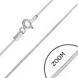 Stříbrný řetízek 925 - lesklá hranatá linie, 0,8 mm