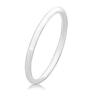 Tenký prsten ze stříbra 925, lesklý povrch bez vzoru - Velikost: 65