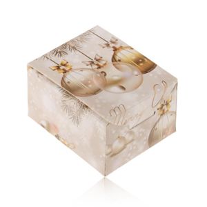 Vánoční krabička na dárek - prsten, náušnice nebo přívěsek, Merry Christmas