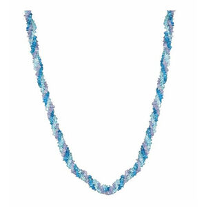 Tanzanit a apatit náhrdelník pletený A kvalita - cca 75 - 80 cm